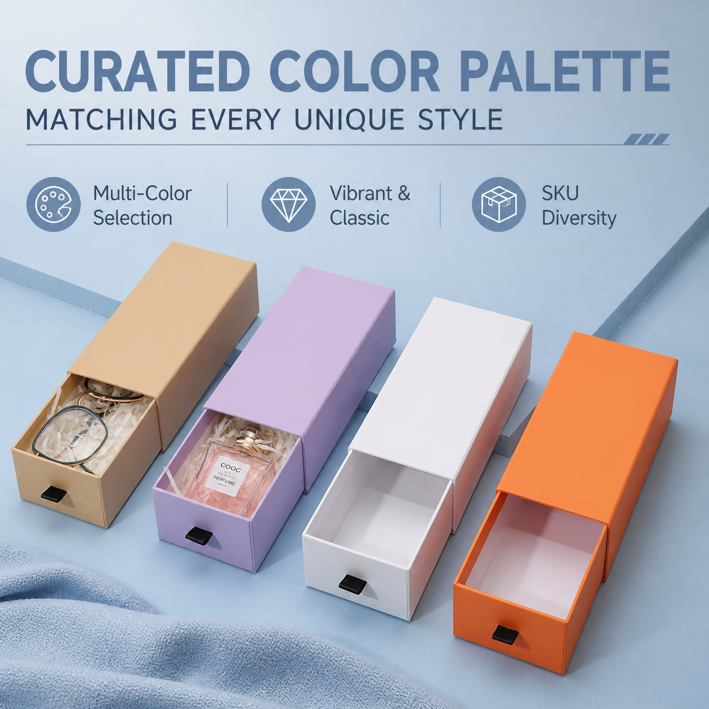 Customer Sunglasses Gift Box Cardboard Storage Drawer Paper Box Rectangle Glasses Free Print logo Sunglasses Box Packaging Box