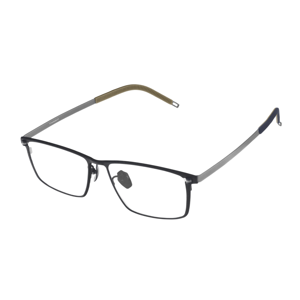 Wholesale Custom Logo IP Titanium Black Retro Vintage Classic Metal Eyeglasses Frames Optical Frames Spectacle Frames Men