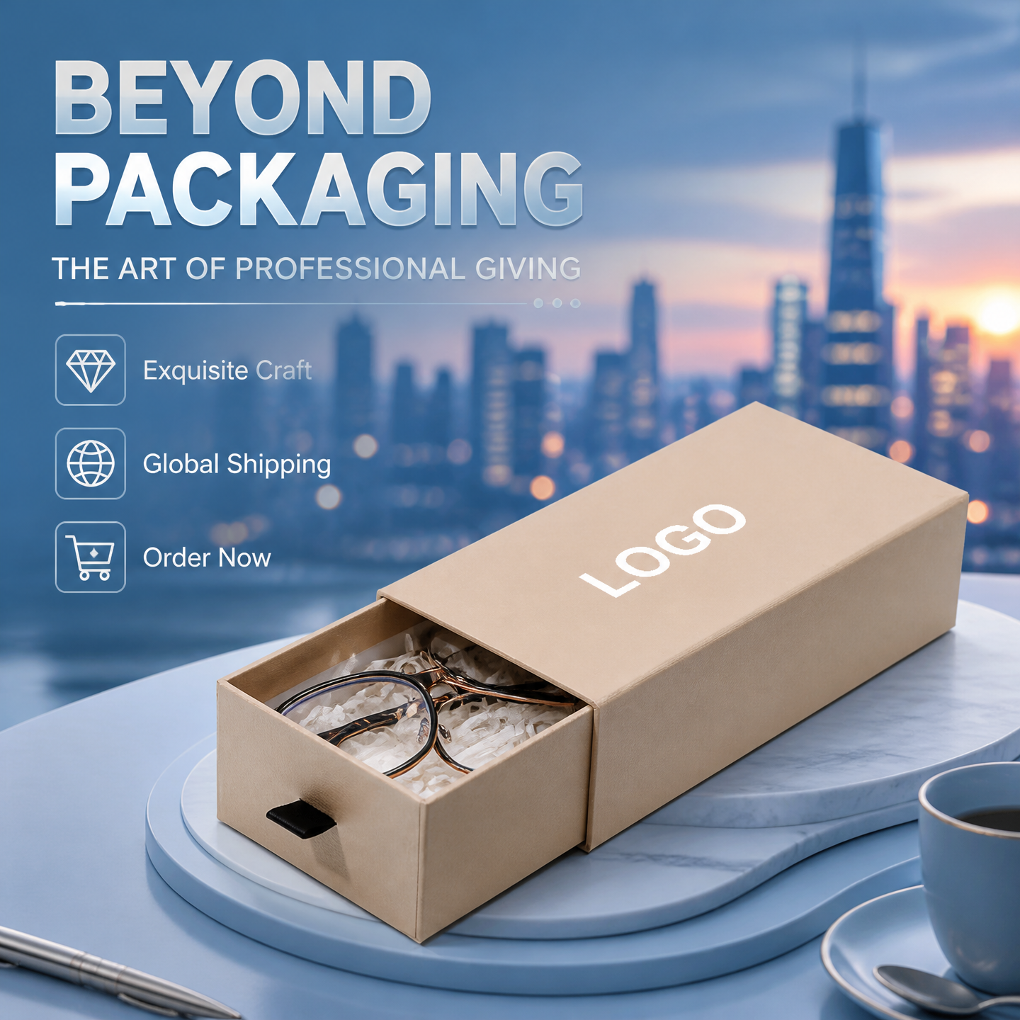 Customer Sunglasses Gift Box Cardboard Storage Drawer Paper Box Rectangle Glasses Free Print logo Sunglasses Box Packaging Box