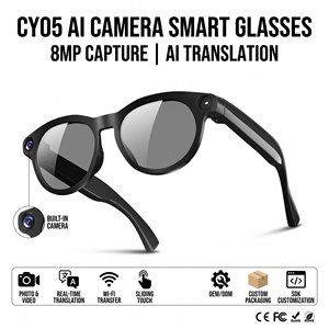 AI Camera Smart Glasses 8MP OEM ODM