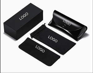 Wholesale Custom Logo PU Leather Folding Glasses Case