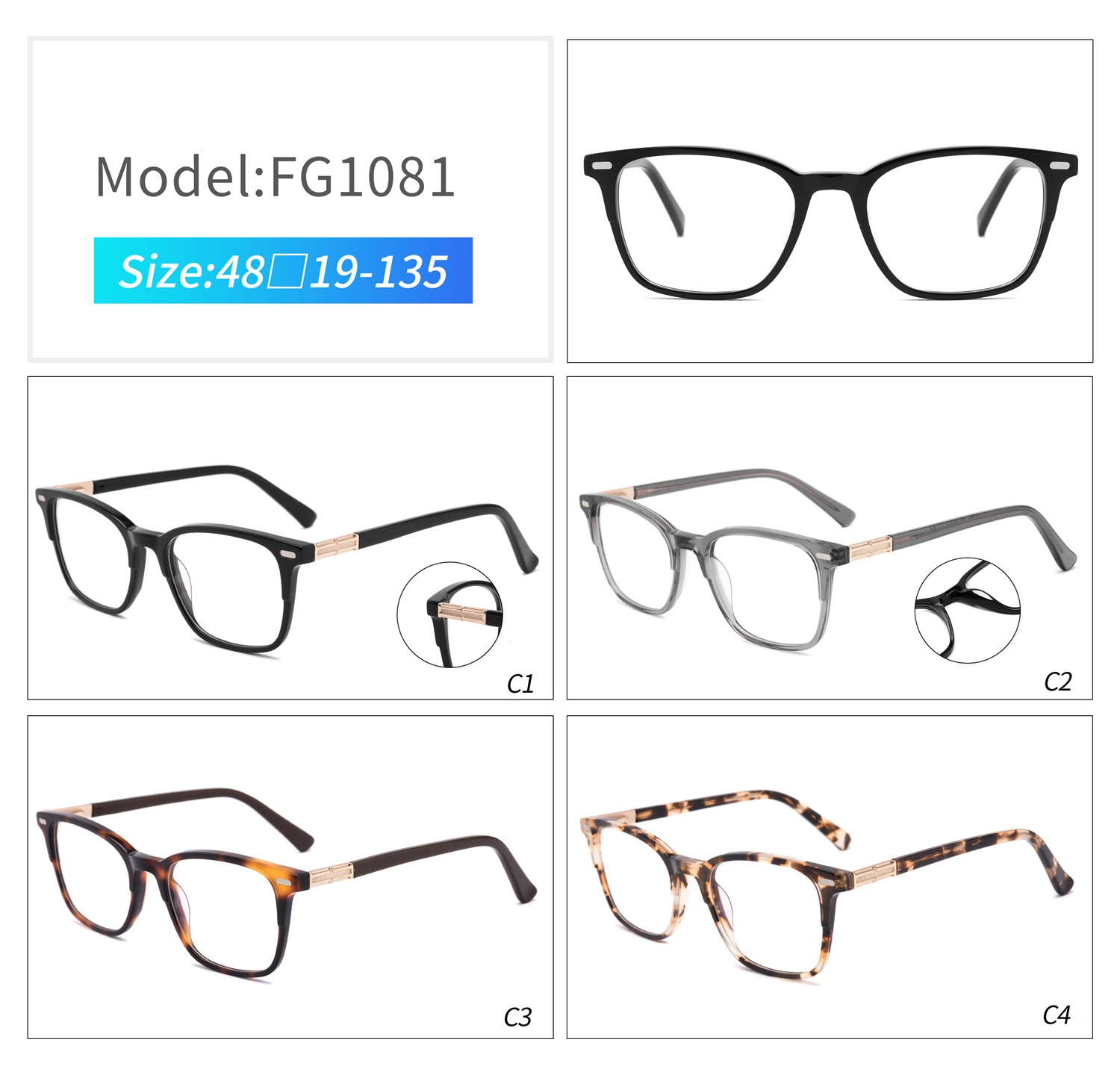 Acetate Prescription Eyeglasses Frames