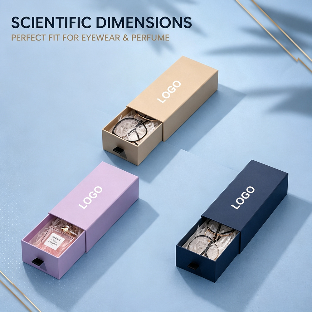 Customer Sunglasses Gift Box Cardboard Storage Drawer Paper Box Rectangle Glasses Free Print logo Sunglasses Box Packaging Box