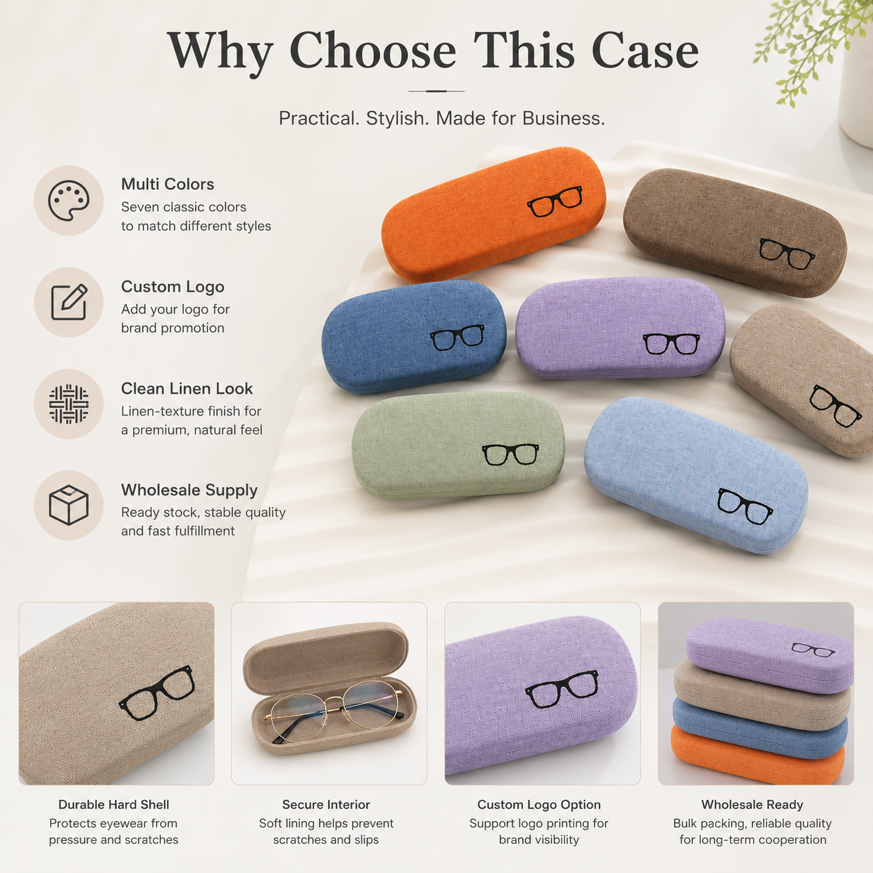 Customized Hard Eyewear Case Spectacle Eyeglasses Case Storage Sunglasses Box Package Luxury Sunglass Cases Glasses Cases